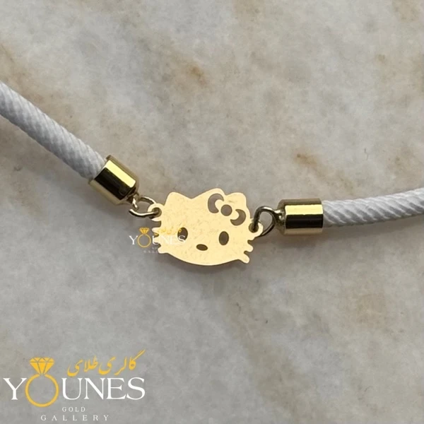 دستبند کیتی (هلو کیتی) طلا لیزری